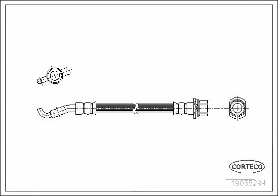 Corteco 19035294 Brake Hose 19035294 19035294 Corteco Brake Hose