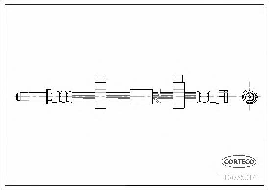 Corteco 19035314 Brake Hose 19035314