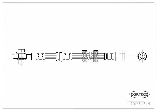 Corteco 19035324 Brake Hose 19035324