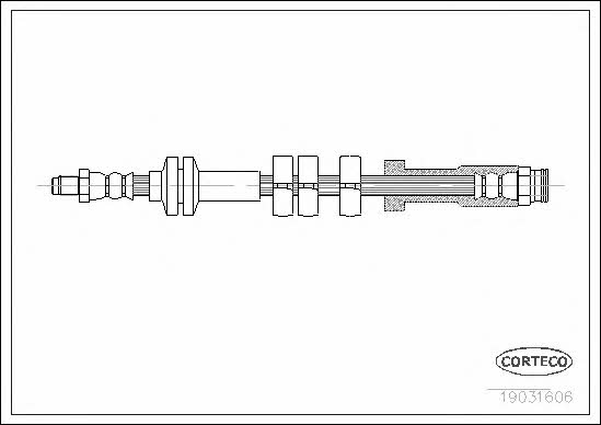 Corteco 19031606 Brake Hose 19031606 19031606 Corteco Brake Hose
