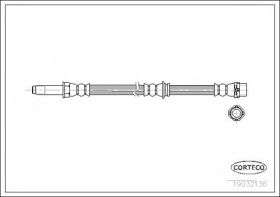 Corteco 19032136 Brake Hose 19032136