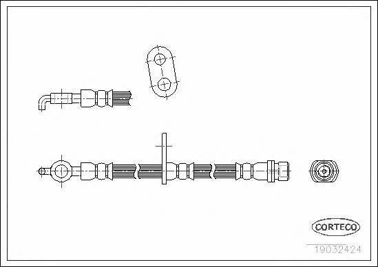 Corteco 19032424 Brake Hose 19032424