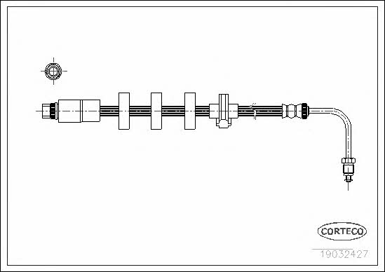 Corteco 19032427 Brake Hose 19032427