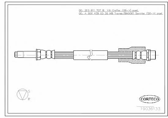 Corteco 19036133 Brake Hose 19036133