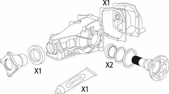 Corteco 19536199 Gearbox gaskets, kit 19536199
