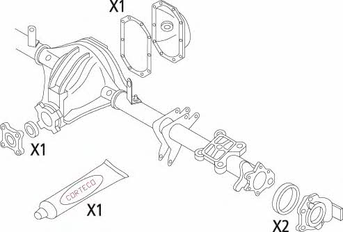 Corteco 19536204 Gearbox gaskets, kit 19536204