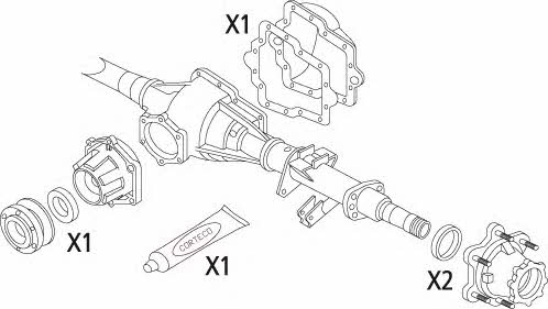 Corteco 19536273 Gearbox gaskets, kit 19536273