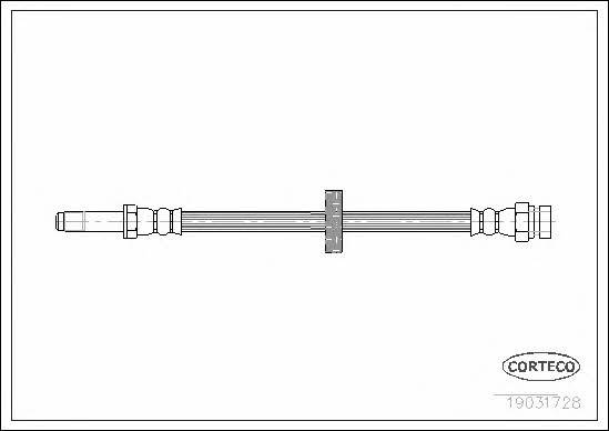 Corteco 19031728 Brake Hose 19031728 19031728 Corteco Brake Hose