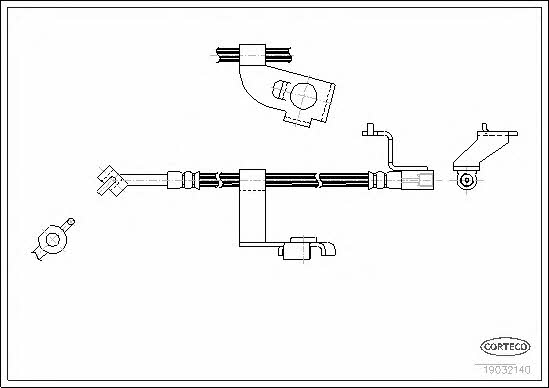 Corteco 19032140 Brake Hose 19032140