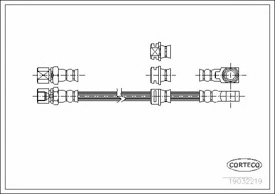 Corteco 19032219 Brake Hose 19032219