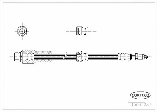 Corteco 19032287 Brake Hose 19032287