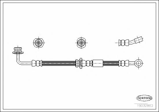 Corteco 19032863 Brake Hose 19032863