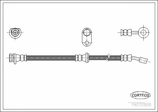 Corteco 19032888 Brake Hose 19032888