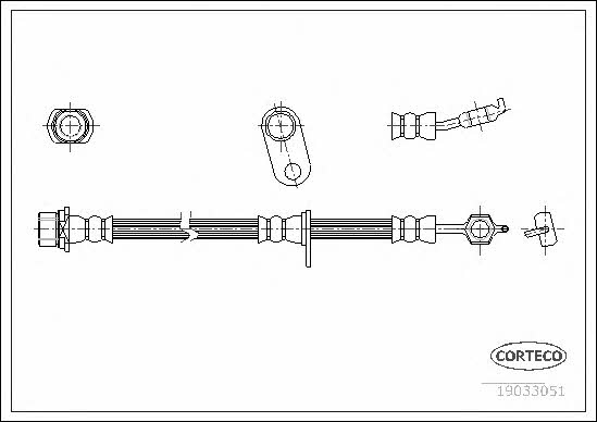 Corteco 19033051 Brake Hose 19033051