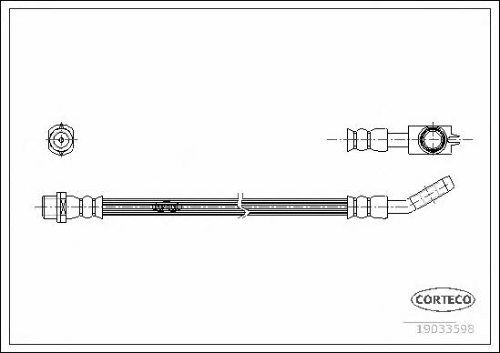 Corteco 19033598 Brake Hose 19033598