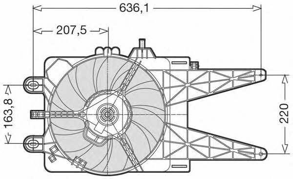 CTR 1209540 Hub, engine cooling fan wheel 1209540