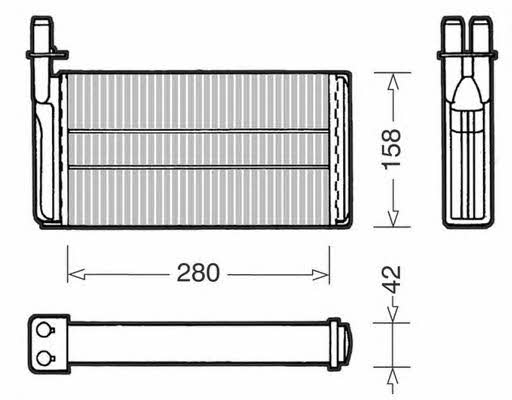 CTR 1228067 Heat exchanger, interior heating 1228067