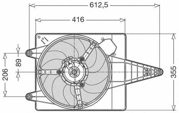 CTR 1209503 Hub, engine cooling fan wheel 1209503