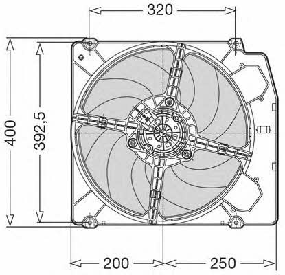 CTR 1209504 Hub, engine cooling fan wheel 1209504