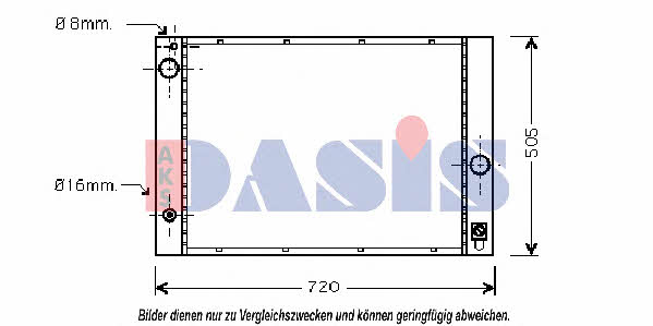 Dasis 052004N Radiator, engine cooling 052004N