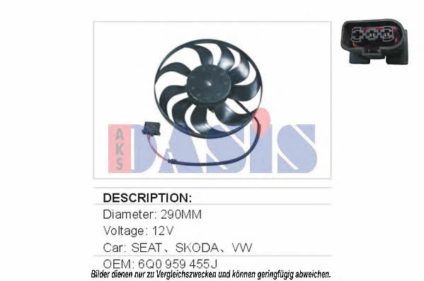 Dasis 048001N Hub, engine cooling fan wheel 048001N