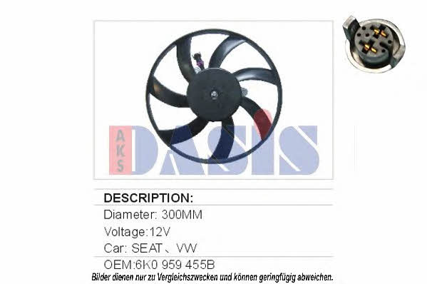 Dasis 048003N Hub, engine cooling fan wheel 048003N