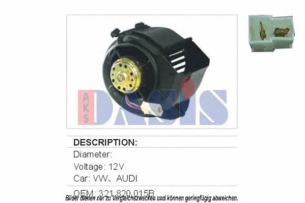 Dasis 048012N Fan assy - heater motor 048012N