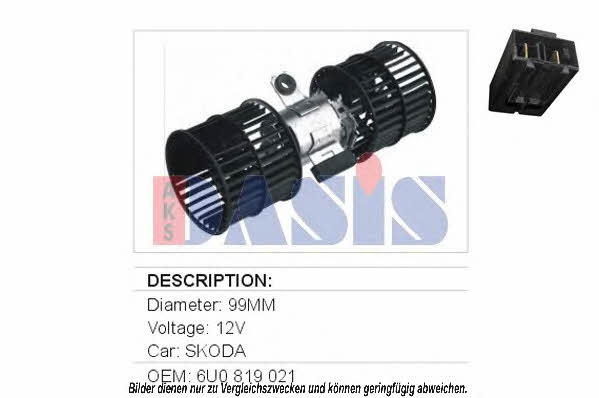 Dasis 048017N Fan assy - heater motor 048017N