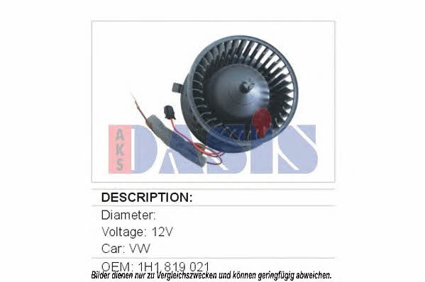 Dasis 048019N Fan assy - heater motor 048019N