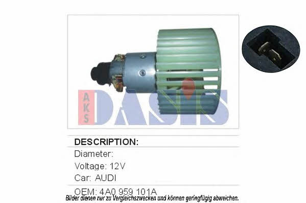 Dasis 048022N Fan assy - heater motor 048022N