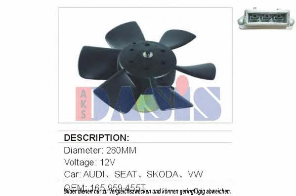 Dasis 048140N Hub, engine cooling fan wheel 048140N