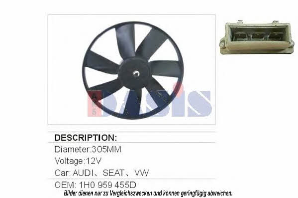 Dasis 048260N Hub, engine cooling fan wheel 048260N