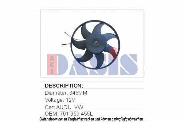 Dasis 048500N Hub, engine cooling fan wheel 048500N