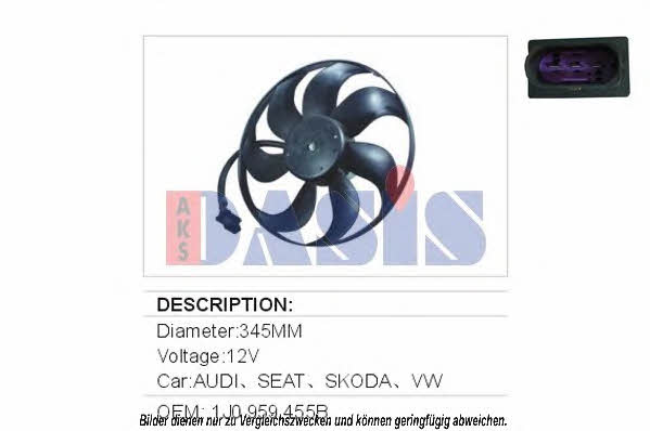 Dasis 048610N Hub, engine cooling fan wheel 048610N
