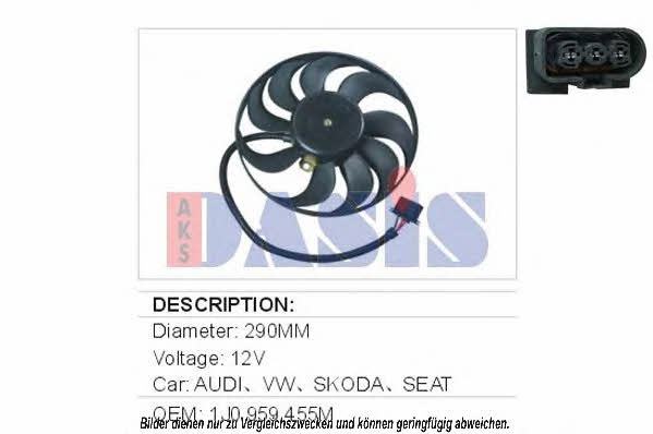 Dasis 048630N Hub, engine cooling fan wheel 048630N
