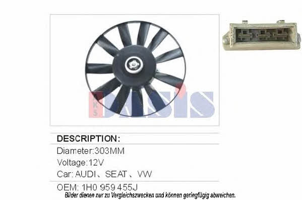 Dasis 048640N Hub, engine cooling fan wheel 048640N