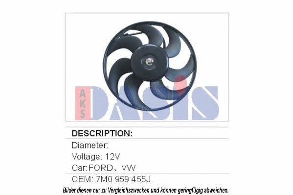 Dasis 048710N Hub, engine cooling fan wheel 048710N