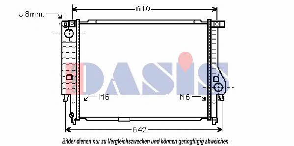 Dasis 050130N Radiator, engine cooling 050130N