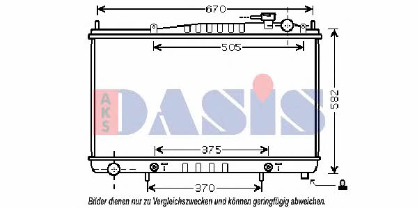 Dasis 070091N Radiator, engine cooling 070091N