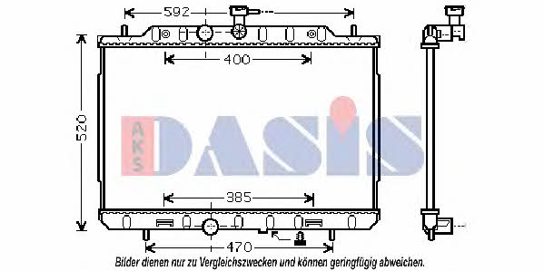 Dasis 070148N Radiator, engine cooling 070148N