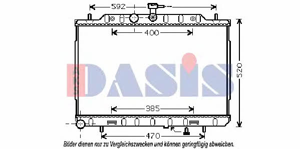 Dasis 070152N Radiator, engine cooling 070152N