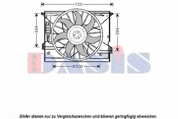 Dasis 128109N Hub, engine cooling fan wheel 128109N