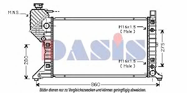 Dasis 130003N Radiator, engine cooling 130003N