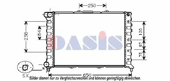 Dasis 020021N Radiator, engine cooling 020021N