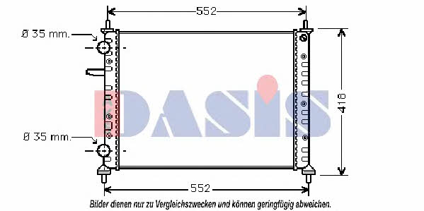 Dasis 080005N Radiator, engine cooling 080005N