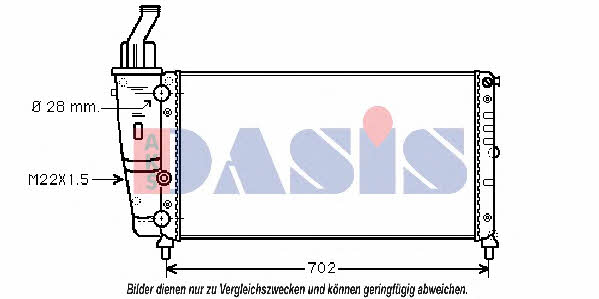 Dasis 080026N Radiator, engine cooling 080026N