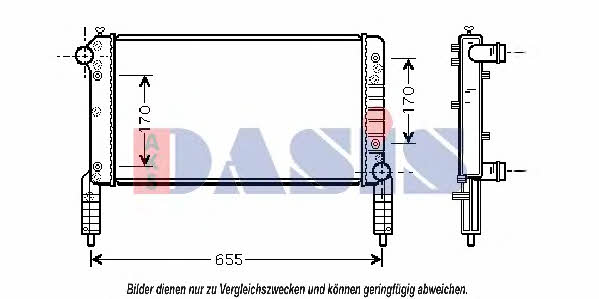 Dasis 080056N Radiator, engine cooling 080056N