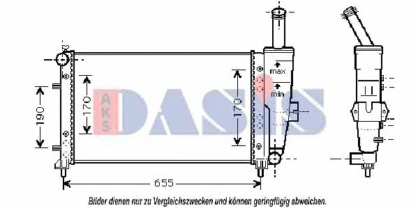 Dasis 080069N Radiator, engine cooling 080069N