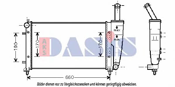 Dasis 080071N Radiator, engine cooling 080071N