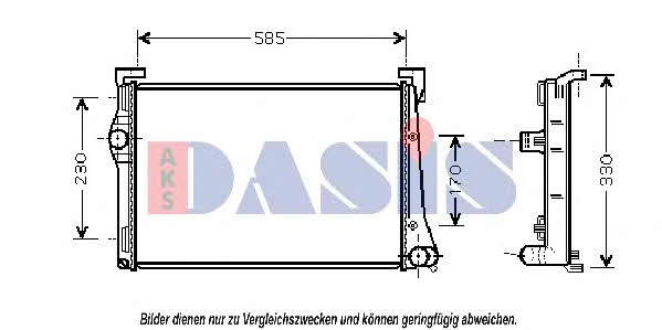 Dasis 080075N Radiator, engine cooling 080075N